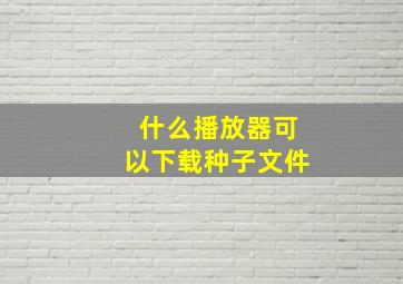 什么播放器可以下载种子文件