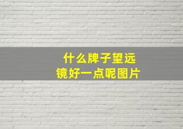 什么牌子望远镜好一点呢图片