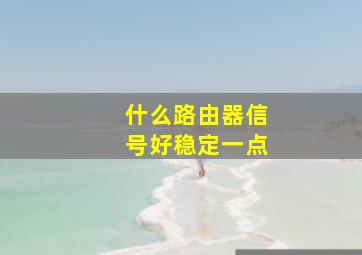 什么路由器信号好稳定一点