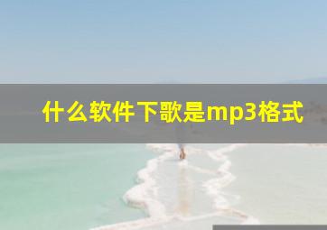 什么软件下歌是mp3格式