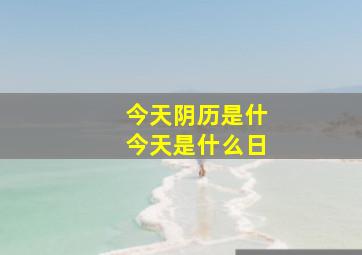 今天阴历是什今天是什么日