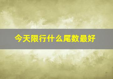 今天限行什么尾数最好