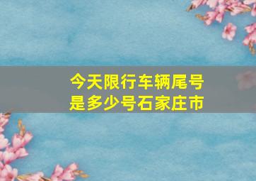 今天限行车辆尾号是多少号石家庄市