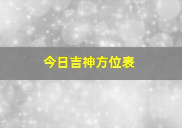 今日吉神方位表