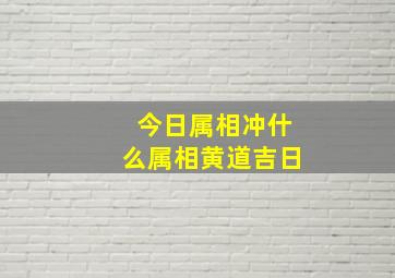 今日属相冲什么属相黄道吉日