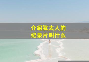 介绍犹太人的纪录片叫什么