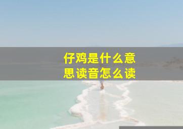 仔鸡是什么意思读音怎么读