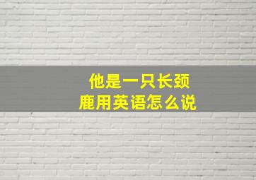 他是一只长颈鹿用英语怎么说