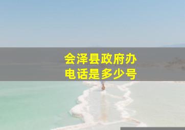 会泽县政府办电话是多少号