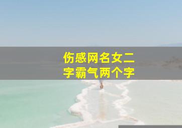 伤感网名女二字霸气两个字