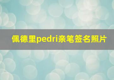 佩德里pedri亲笔签名照片