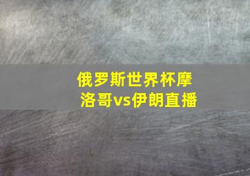 俄罗斯世界杯摩洛哥vs伊朗直播