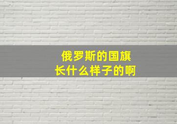 俄罗斯的国旗长什么样子的啊