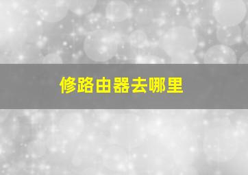 修路由器去哪里