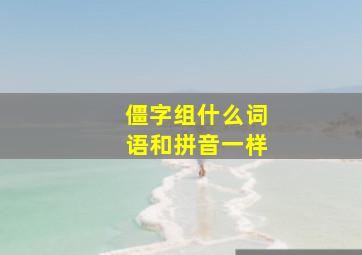 僵字组什么词语和拼音一样