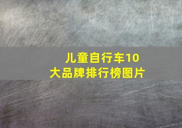 儿童自行车10大品牌排行榜图片