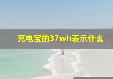 充电宝的37wh表示什么