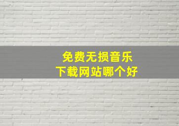 免费无损音乐下载网站哪个好