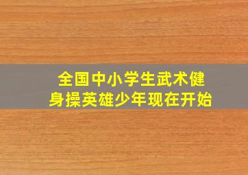 全国中小学生武术健身操英雄少年现在开始