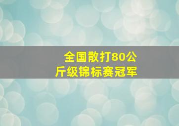 全国散打80公斤级锦标赛冠军