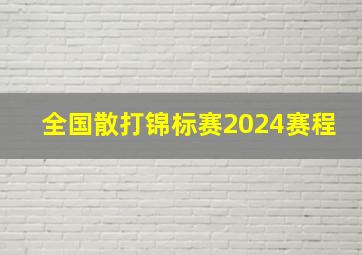 全国散打锦标赛2024赛程