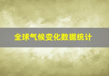 全球气候变化数据统计