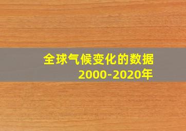 全球气候变化的数据2000-2020年