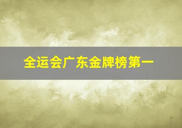 全运会广东金牌榜第一