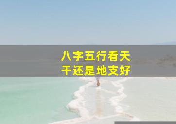 八字五行看天干还是地支好