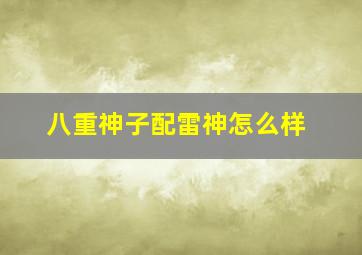 八重神子配雷神怎么样