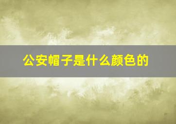 公安帽子是什么颜色的