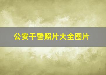 公安干警照片大全图片