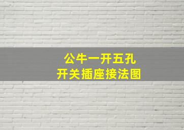 公牛一开五孔开关插座接法图