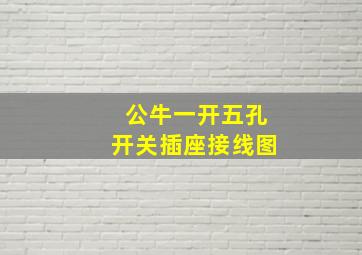 公牛一开五孔开关插座接线图