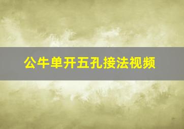 公牛单开五孔接法视频