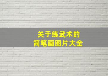 关于练武术的简笔画图片大全