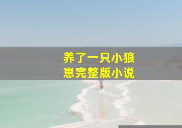 养了一只小狼崽完整版小说