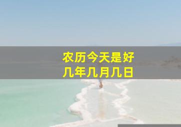 农历今天是好几年几月几日