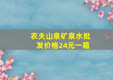 农夫山泉矿泉水批发价格24元一箱