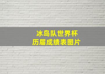 冰岛队世界杯历届成绩表图片