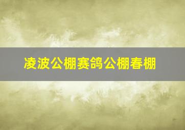 凌波公棚赛鸽公棚春棚