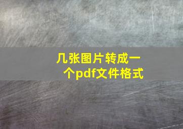 几张图片转成一个pdf文件格式