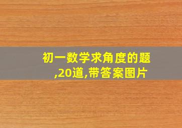 初一数学求角度的题,20道,带答案图片