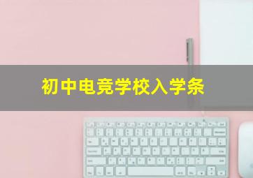 初中电竞学校入学条