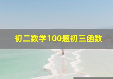 初二数学100题初三函数