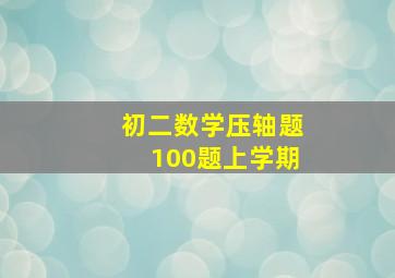 初二数学压轴题100题上学期