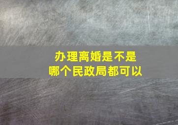 办理离婚是不是哪个民政局都可以