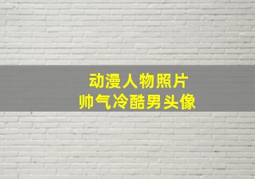 动漫人物照片帅气冷酷男头像