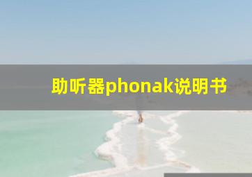 助听器phonak说明书