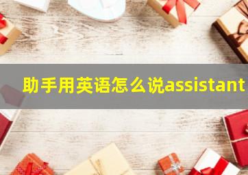 助手用英语怎么说assistant